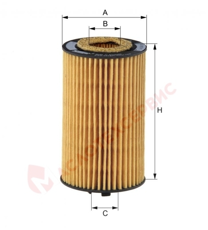 Hengst E611H D122 фильтр масляный (HU 612/2 X)